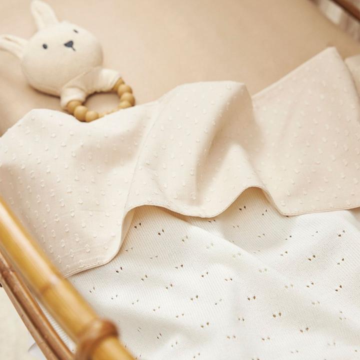 Immagine prodotto Meyco Coperta Baby Ajour - bambù - bianco sporco - 75x100cm (75 x 100 cm)
