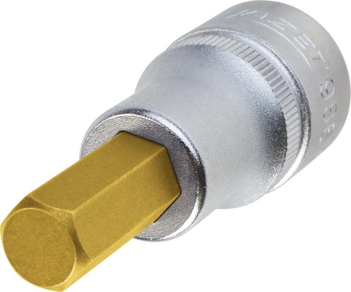 Actual product image HAZET Screwdriver socket 986-4 ∙ Square, hollow 12.5 mm (1/2 inch) ∙ Inside hexagon profile ∙ 4 mm (4 mm)
