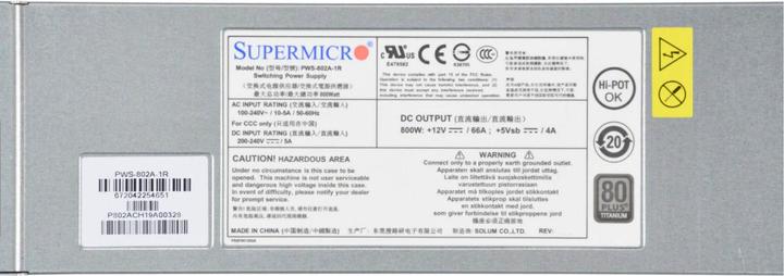 Produktbild Supermicro Netzteil PWS-802A-1R 800 W