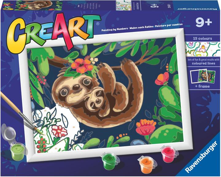 Produktbild Ravensburger CreArt Malen nach Zahlen – Süsse Faultiere