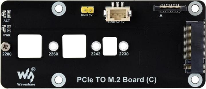 Produktbild WaveShare PCIe zu M.2 SSD Adapter (C) für Raspberry Pi 5