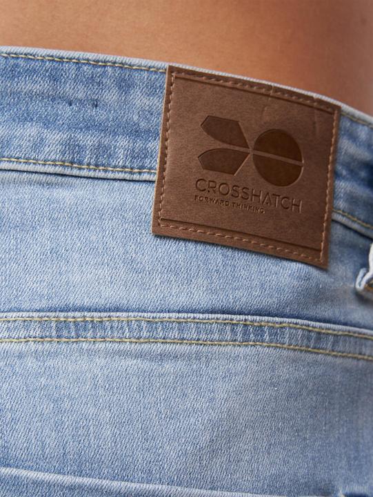 Actual product image Crosshatch Mens Riptrey Abraised Denim Shorts (32)