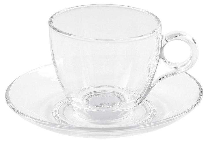 Produktbild Axentia Teeglas mit Untertasse, 6 Stück (210 ml, 6 x)