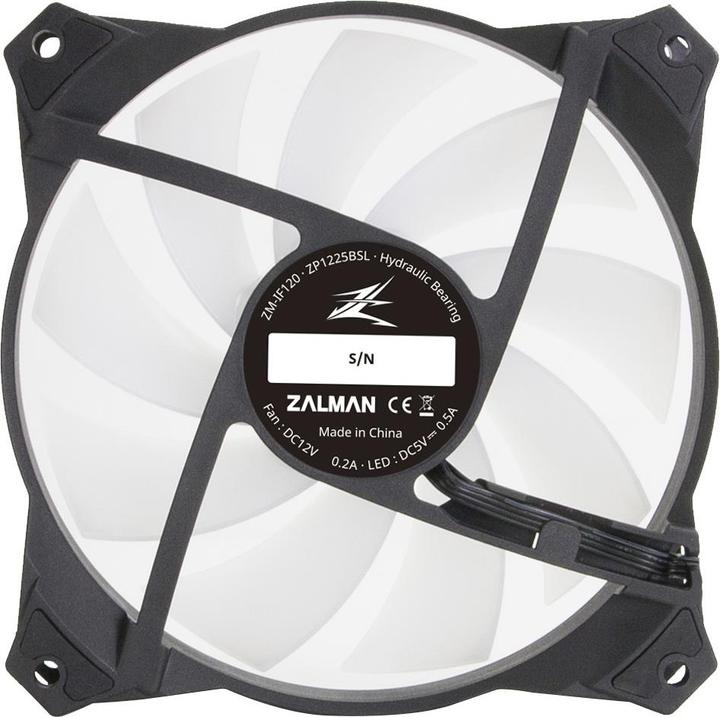 Produktbild Zalman ZM-IF120 Milky aRGB Fan infinity effect 1.200 RPM A 55.2CFM (120 mm, 1 x)