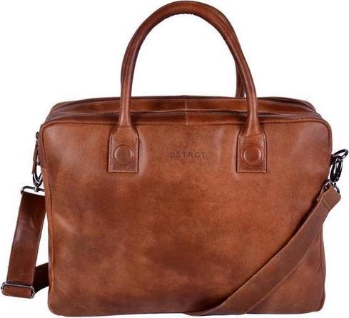 Produktbild DSTRCT Fletcher Leren Business Laptoptas - 15,6 inch laptopvak - Sleutelhanger - Cognac (15")