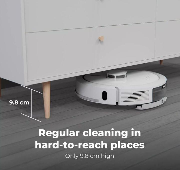 Image du produit Aeno Aspirateur robot laser blanc avec batterie 5200mAh, poubelle de 300ml, réservoir d'eau de 300ml. (Robot d'aspiration et de nettoyage)