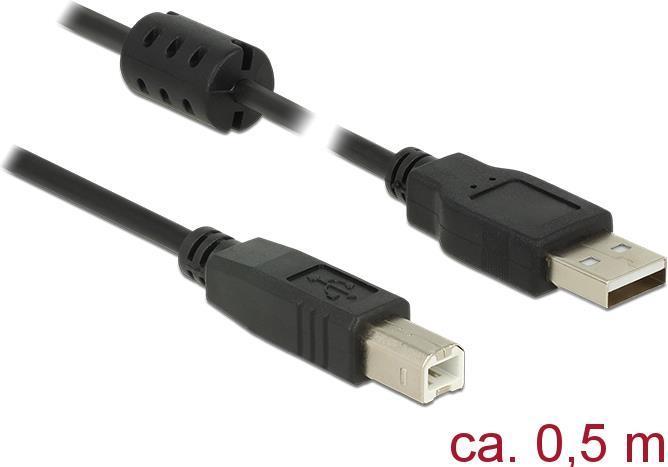 Produktbild Delock USB-A - USB-B (0.50 m, USB 2.0)