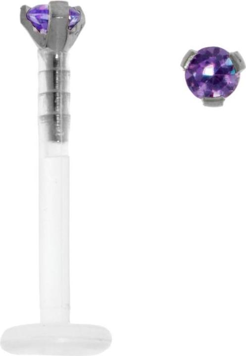 Bijouteria Piercing für Lippe/Tragus (Bioplast, Kristall, Titan)