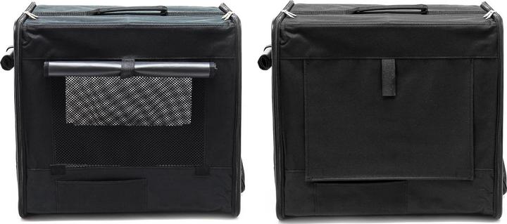 Productafbeelding Fudajo Opvouwbare draagzak in zwart voor honden, katten en huisdieren, maat S (42x36x41 cm), met kussen (Kat, Hond, Opvouwbaar)