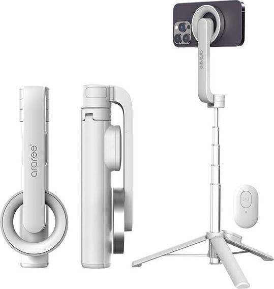 Produktbild Araree Selfie Stick Bluetooth Magfie Pod biały/white MagSafe Tripod AR60-01727B