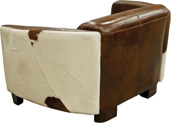 Produktbild zz_ArchivedByPCD_Mutoni Design Design 2er Sofa Vintage Leder Biblios braun (mit Kuhfell) (2-Sitzer)