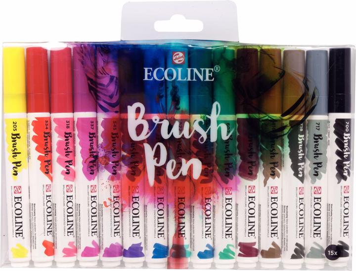 Talens Brushpen Ecoline (Multicoloured, 15 x)