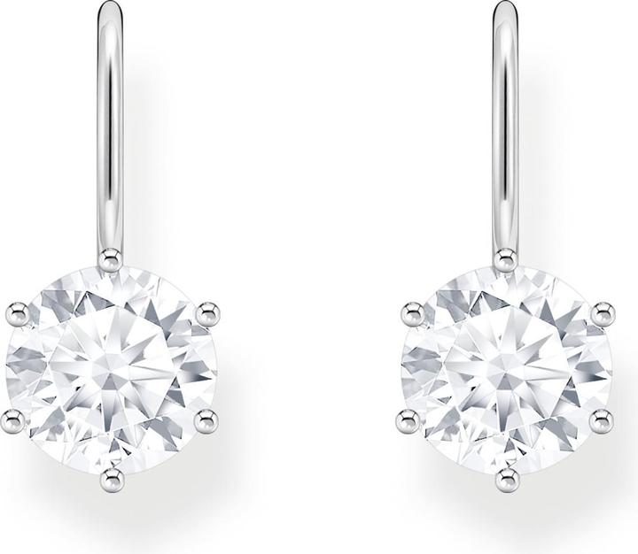 Actual product image Thomas Sabo Earrings with large, white zirconia silver (925 sterling silver)