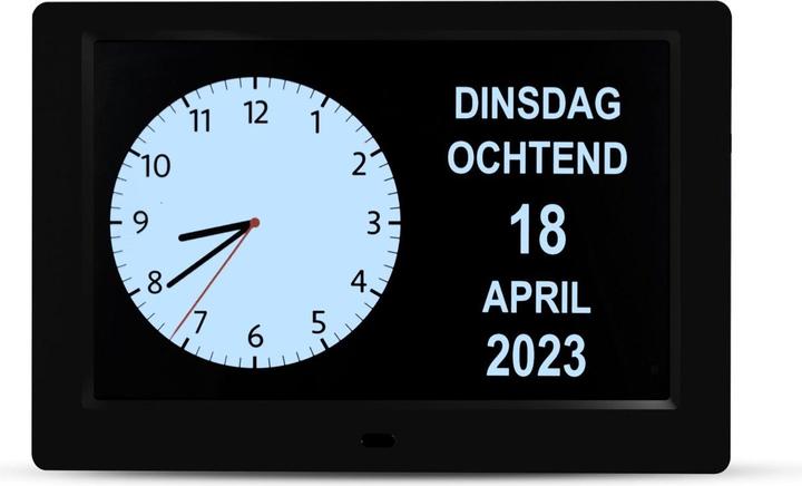Ally Clock DayClock 10-Duo - Noir - Horloge avec jours de la semaine, date et heure, calendrier et vidéo