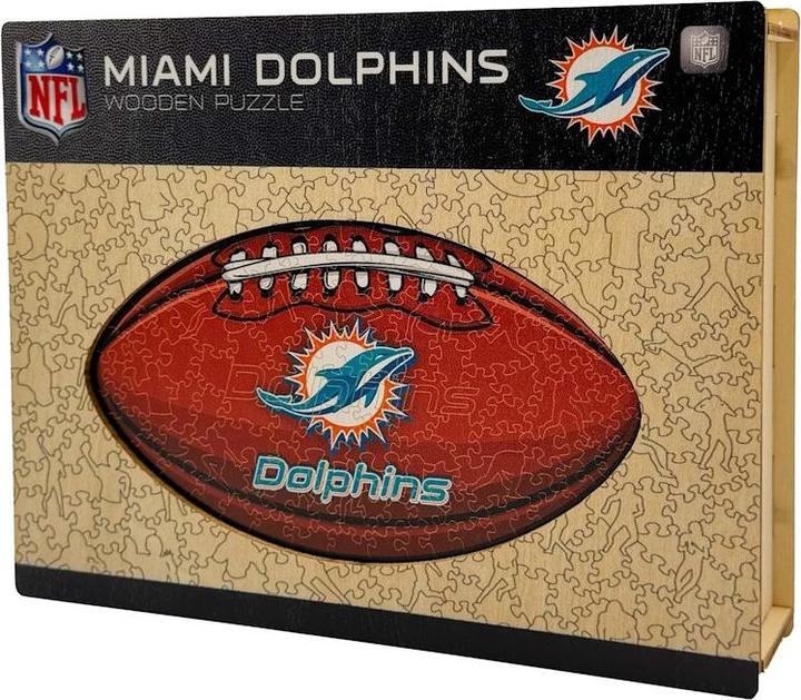 Image du produit Iconic NFL - Miami Dolphins– Football avec Logo - Puzzle en bois Taille L (500 pièces) (500 pièces)