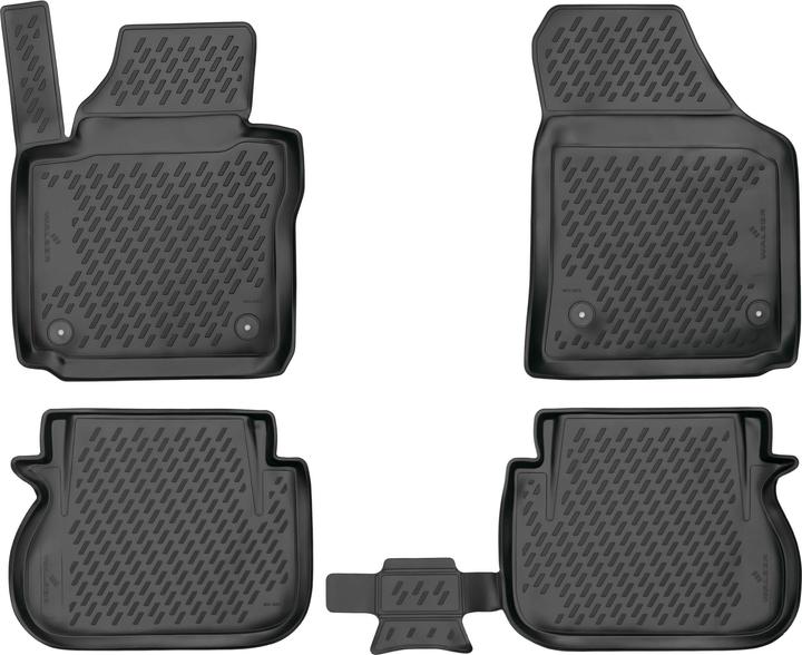 Walser Rubber mats XTR for VW Caddy 2015-Today (2 front mats + 2 rear mats)