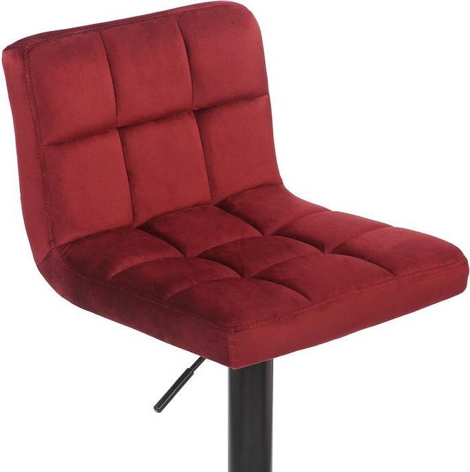 Produktbild Swisshandel24 4er Set Barhocker Feni Samt, rot