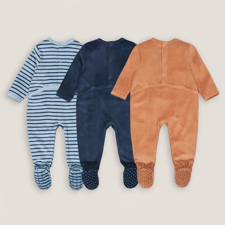 Produktbild La Redoute Collections 3er-Pack Strampler aus Samt