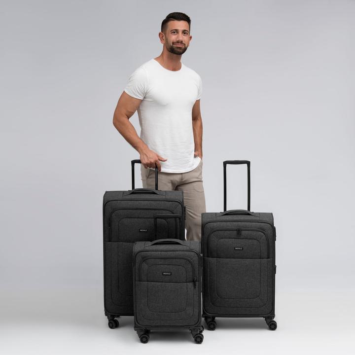 Actual product image Redolz Essentials 12 THREE SET 4-wheel suitcase set, 3-piece, with stretch fold (201 l, XL (from 140l))