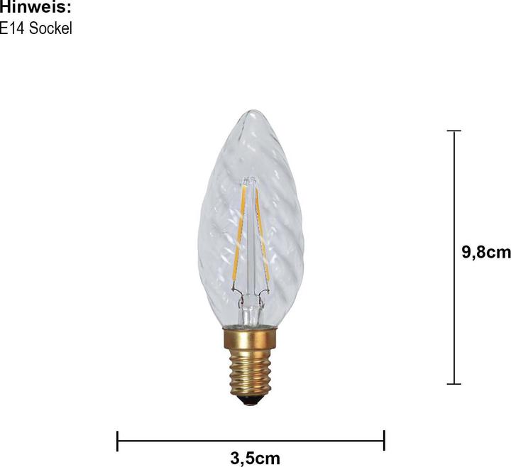 Actual product image Star Trading LED lamp (E14, 1.50 W, 120 lm, 1 x, G)