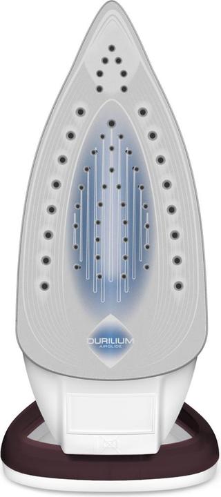 Actual product image Tefal EasyGliss Plus FV5714 Dry & Steam Iron Durilium Sole Bordeaux (2400 W, 190 g/min)