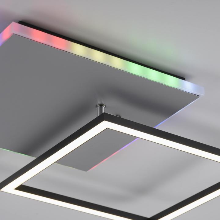 Image du produit Just Light Plafonnier LED 11327-95 couleur aluminium, 31 W, 3200 lm, CCT, RGB (3200 lm)