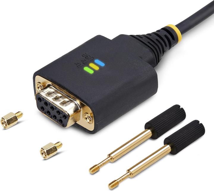 Produktbild StarTech COM 1m USB Null Modem Kabel COM Retention FTDI USB-A zu RS232 Nullmodemkabel Wechselbare DB (1 m)