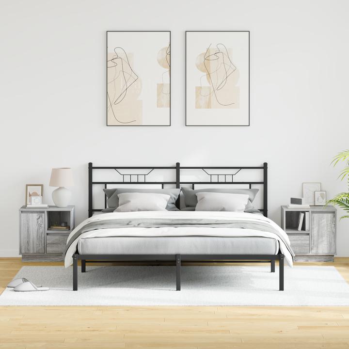 Actual product image VidaXL Grey Sonoma wood-based material Small rectangular bedside table Modern (40 x 40 x 40 cm)