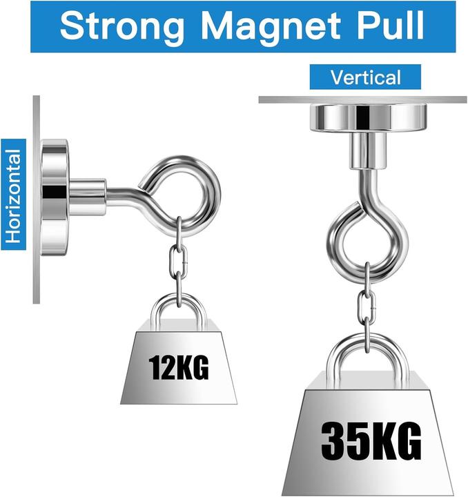 Actual product image Swissdetector Very powerful eye magnets - 35 kg - Ø 32 MM ( X1 )