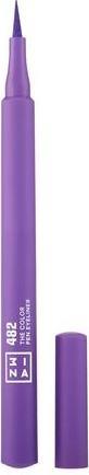 Actual product image 3INA Makeup The Color Pen Eyeliner 482 Purple Liquid Eyeliner 10h Longwear Precise Felt Tip Matte Li (482 Purple)
