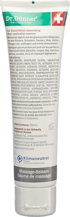 Actual product image Dr. Dünner Thin Devil's Claw Muscles Joints Bals Natrue Tb 100 ml (1 x, 100 ml, 125 g)