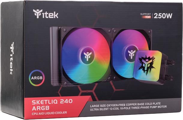 Image du produit Itek Kit de refroidissement liquide pour processeur SKETLIQ 240 ARGB 12 cm Noir