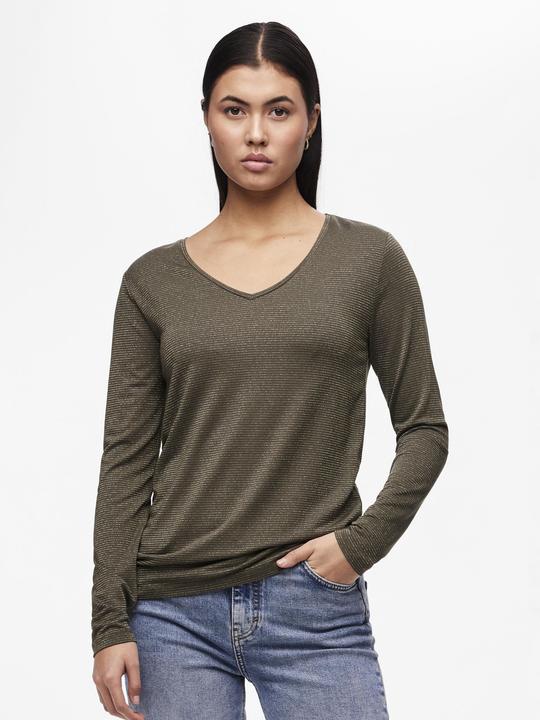 Produktbild Pieces Pcbillo Ls V-Neck Lurex Stripes Noos (XS)