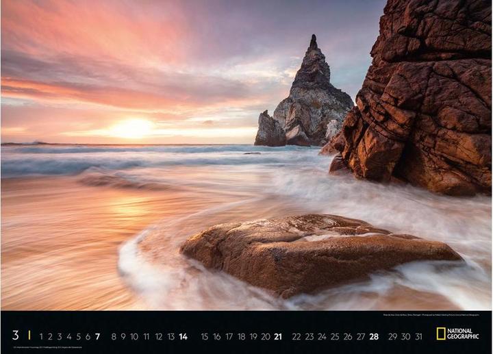 Image du produit National Geographic Calendrier Paysages 2021 (B2, Non contraignant, Allemand)