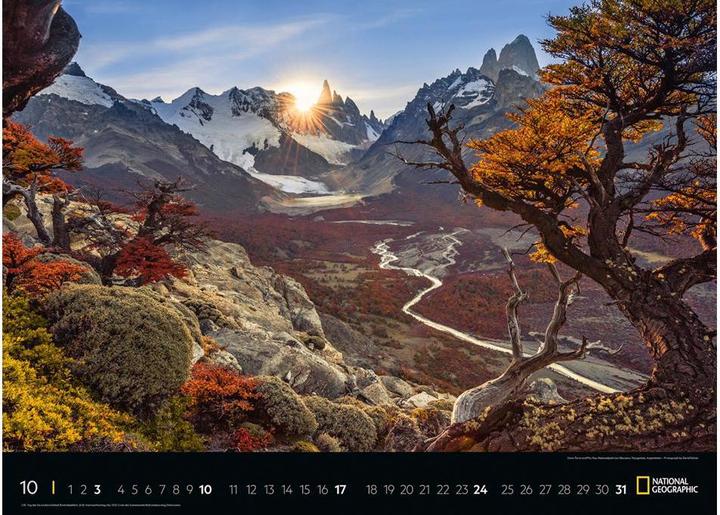 Image du produit National Geographic Calendrier Paysages 2021 (B2, Non contraignant, Allemand)
