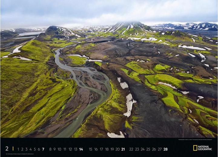 Image du produit National Geographic Calendrier Paysages 2021 (B2, Non contraignant, Allemand)