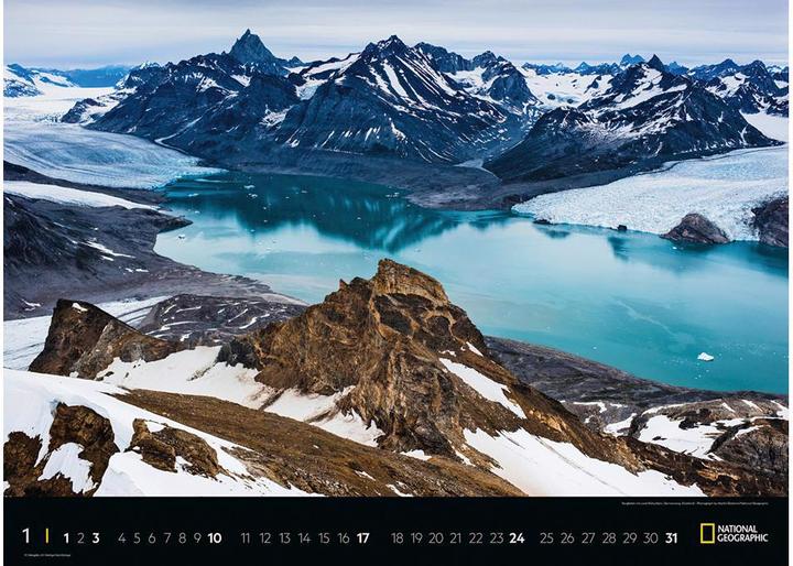 Image du produit National Geographic Calendrier Paysages 2021 (B2, Non contraignant, Allemand)