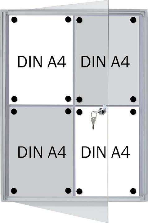 Actual product image Franken Display case x-tra!Line 4 x DIN A4 indoor magnetic and dry