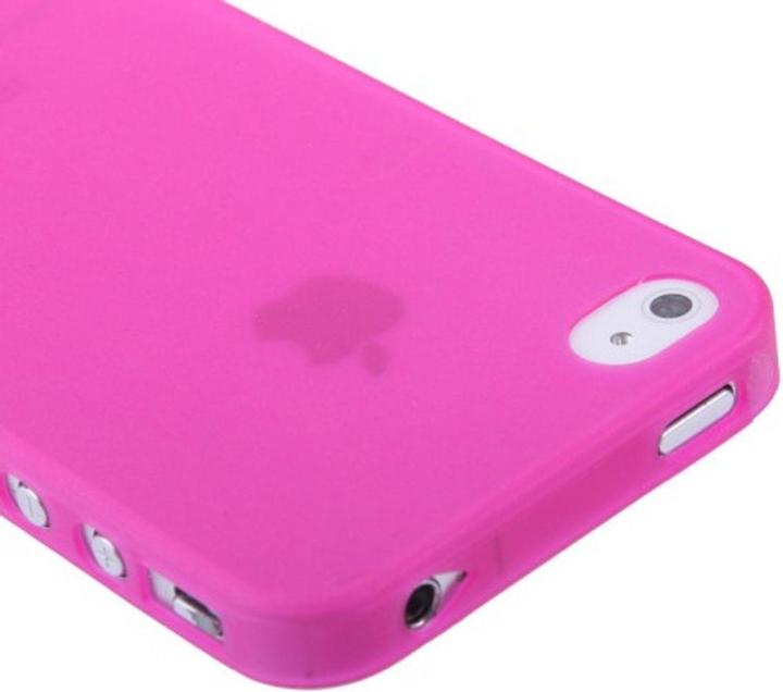 Produktbild König Design Schutzhülle Hard Case Hülle für Handy iPhone 4 & 4S Pink transparent (Apple iPhone 4, LG G4s)