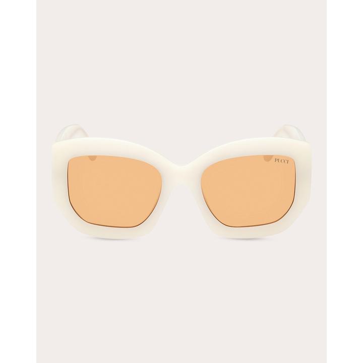 Actual product image Emilio Pucci Geometric-Frame Shiny Red and Blue Acetate