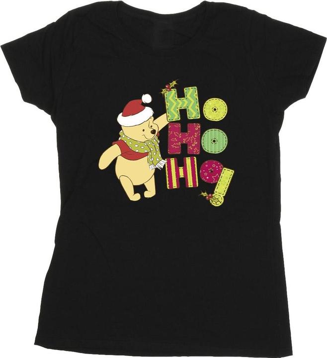 Disney Winnie The Pooh Ho Ho Ho Scarf TShirt (XL)