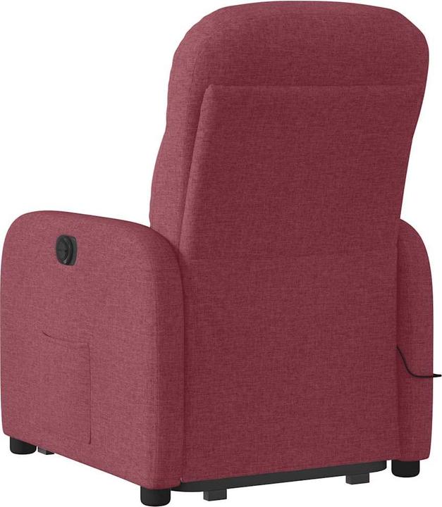 Immagine prodotto VidaXL Poltrona massaggiante elettrica con ausilio per l'assistenza in piedi in tessuto rosso vino