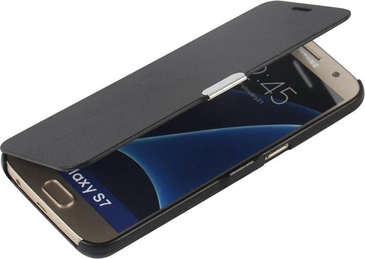 Produktbild König Design Flip Cover Schutzhülle Case Bookstyle Handyhülle für Samsung Galaxy S8 Schwarz (Samsung Galaxy S8+)