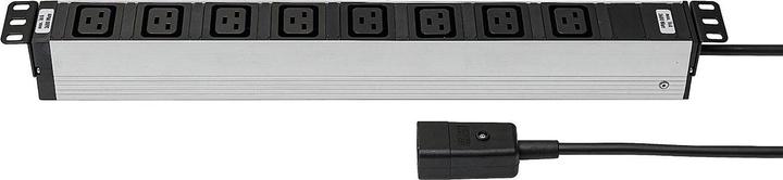 Actual product image Steffen Steckdosenleiste ALU MODULAR, 8xC19 (16A/250V) schwarz, 3m/C20 (8 x, C19, 3 m)