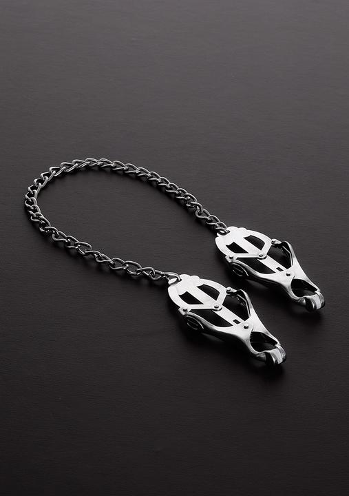 Steel Clover Nipple Clamp with Chain