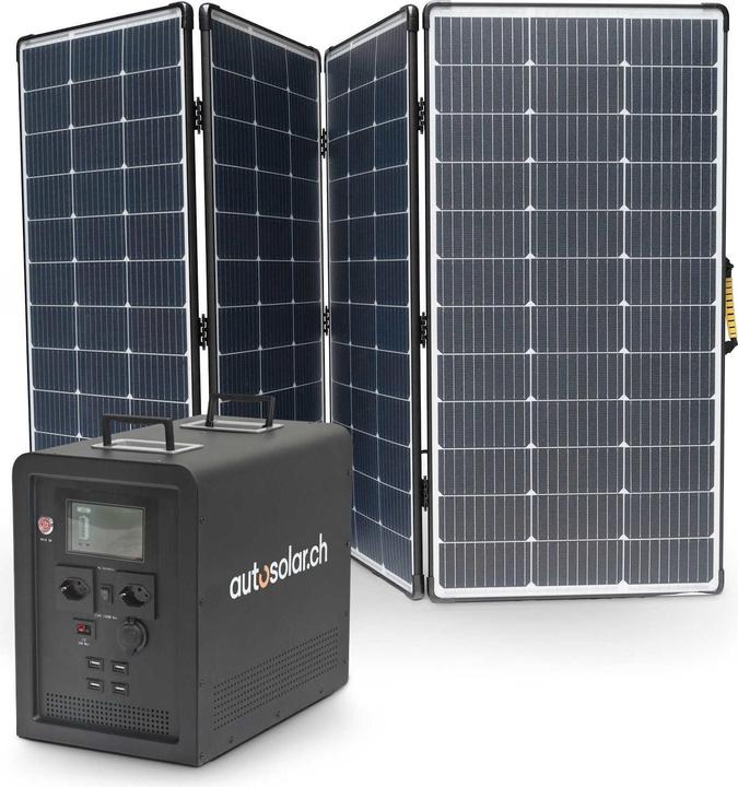 Actual product image Autosolar Powerstation 1500W "Swiss Edition" with 195W solar case (1500 Wh, 26.40 kg)