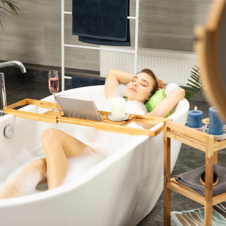 Produktbild Relaxdays Badewannenablage Bambus (100 x 22 x 17.5 cm)