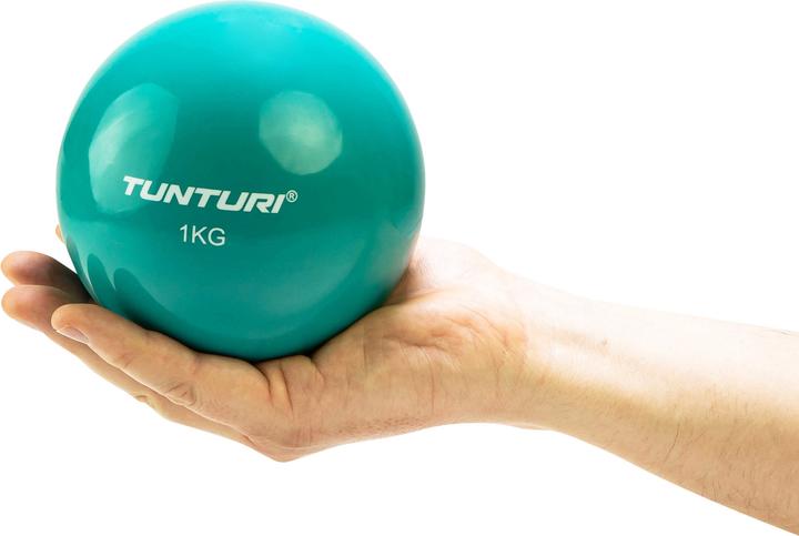 Actual product image Tunturi Yoga und Pilates Toning Ball Türkis (1.08 kg, 120 mm)