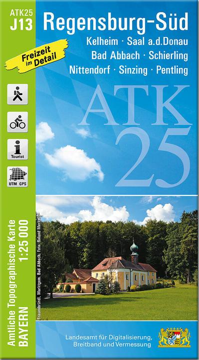 Produktbild ATK25-J13 Regensburg-Süd (Amtliche Topographische Karte 1:25000)