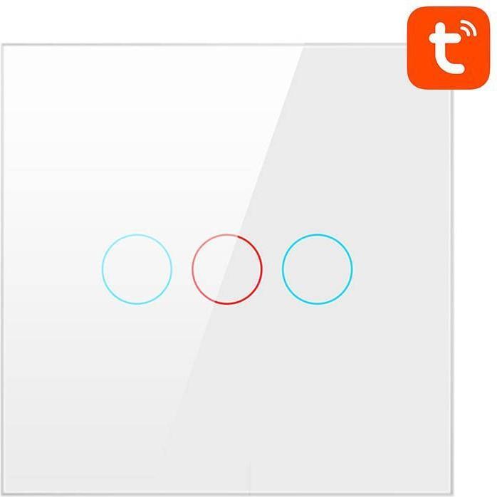 Produktbild Avatto Smart Light Switch WiFi TS02-EU-W3 3 Way TUYA (white)